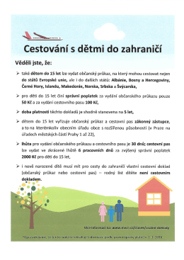 Cestov&aacute;n&iacute; s dětmi do zahranič&iacute;