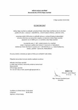 zde ke stažení - Město Rájec