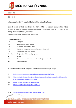 Program zasedání (pdf 44 kB)