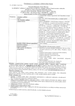 V&yacute;běrov&eacute; ř&iacute;zen&iacute; - vedouc&iacute; finančn&iacute;ho odboru