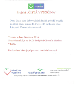 Čist&aacute; Vysočina