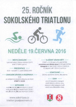 25. ročn&iacute;k sokolsk&eacute;ho triatlonu
