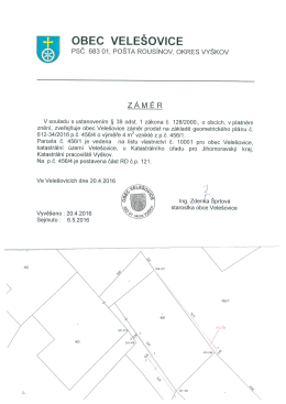 Zveřejnění záměru