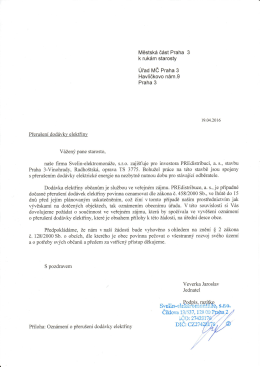 Page 1 Městská část Praha 3 k rukám starosty Úřad MČ Praha 3