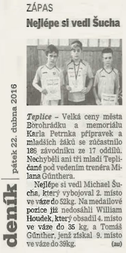 Teplický deník - článek