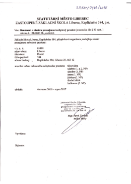 Dokument - Statutární město Liberec