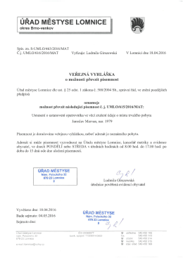 Veřejná vyhláška - Usnesení o ustanovení opatrovníka