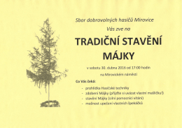 Tradiční stavění májky