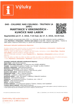 v&yacute;luka Martinice - Kunčice