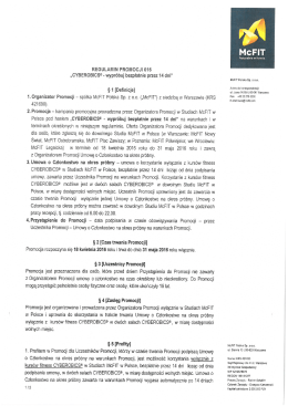 Regulamin Promocji