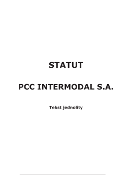 statut - PCC Intermodal