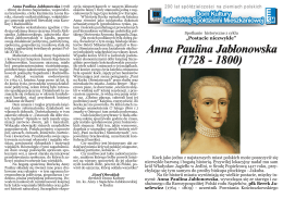 Anna Paulina Jabłonowska (1728 1800)