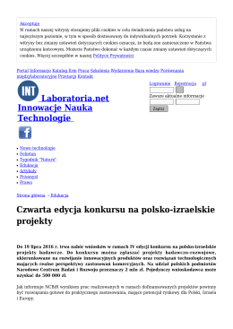 Czwarta edycja konkursu na polsko-izraelskie