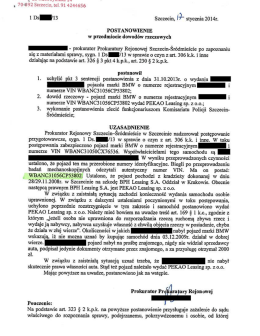 POSTANOWNIENIE PROKURATURY