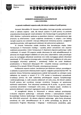 Stanowisko nr 14 w sprawie możliwości wsparcia os&oacute;b trzeciej