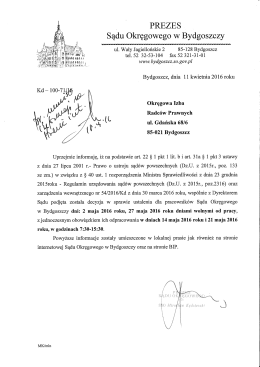 Treść ogłoszenia (format ) - OIRP