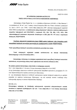 Treść wyjaśnień - Koleje Śląskie