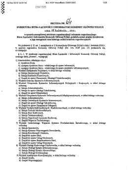 Decyzja nr 64 Dyrektora Biura Łączności i Informatyki Komendy