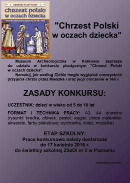 Chrzest Polski w oczach dziecka