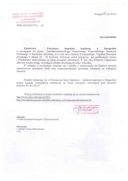 Informacja o obchodach Europejskiego Tygodnia Szczepień