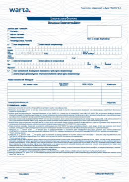 1. Deklaracja uczestnictwa/zmiany osoby