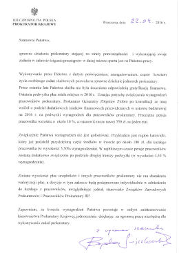 List Prokuratora Krajowego do pracownik&oacute;w prokuratury [376 KB ]