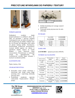 precyzyjne wykrojniki do papieru i tektury