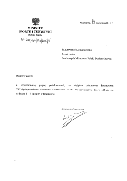 patronatem - Szachowe Mistrzostwa Polski Duchowieństwa