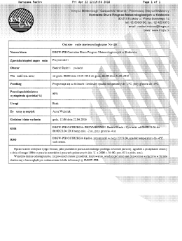 Ostrzeżenie meteorologiczne nr 40