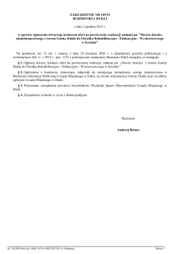 Zarządzenie Nr 149/15 Burmistrza Dukli z dnia 3 grudnia 2015 r. w