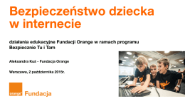 Prezentacja Fundacji Orange