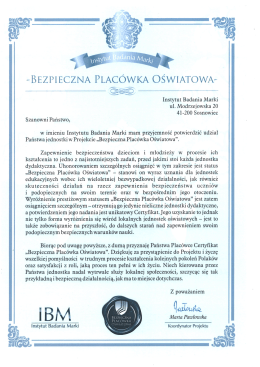 `BEZPIECZNA PLAC&Oacute;WKA OSWIATOWA`