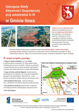 Uzbrojenie Strefy Aktywności Gospodarczej przy autostradzie A