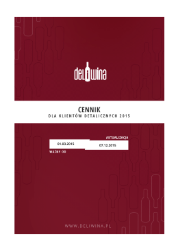 DELiWINA / Cennik dla Klientów Detalicznych 2015.pages