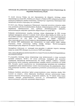 Informacja dla podmiot&oacute;w zainteresowanych ekspertem mięsa