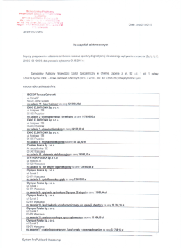 Informacja o wyborze najkorzystniejszej oferty