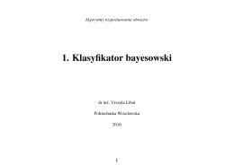 1. Klasyfikator bayesowski