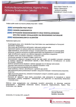 Polityka QEHS - Glassolutions