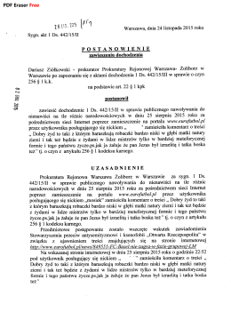 IP 60 15 zawieszenie dochodzenia