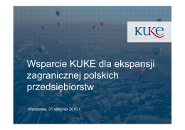 Wsparcie KUKE dla ekspansji zagranicznej polskich przedsiębiorstw