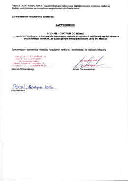 Zatwierdzenie Regulaminu konkursu