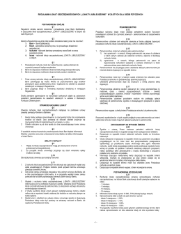 Regulamin "Lokat Jubileuszowych" obowiązujący od 05.03.2015 r.