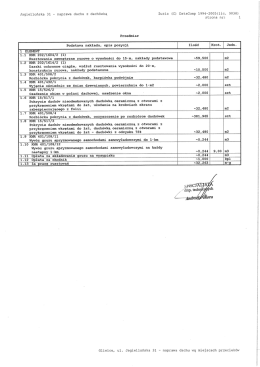 Strona nr: 1 Przedmiar Podstawa nakładu, opis pozycji Ilość