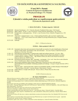 Program konferencji
