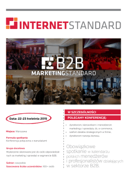 Konferencja B2B MarketingSTANDARD_2015