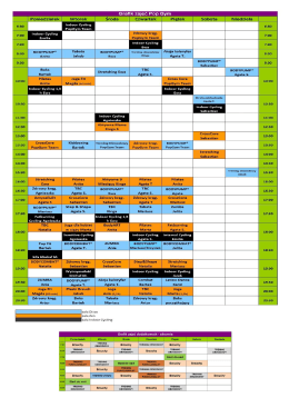 Graﬁk zajęć Pop Gym Środa Czwartek Piątek Sobota Niedziela