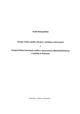 PLAN POŁĄCZENIA - Energia Polska