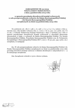 zarządzenie nr 121/2015 - Urząd Gminy w Moszczenicy