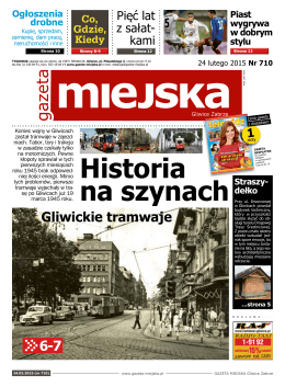 Gliwickie tramwaje - GAZETA MIEJSKA Gliwice Zabrze