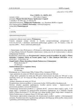 Wzór Umowy - Miejski Ośrodek Pomocy Społecznej w Łapach